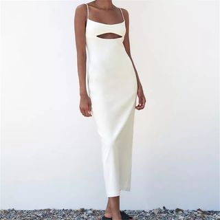 White dress high quality and thick material