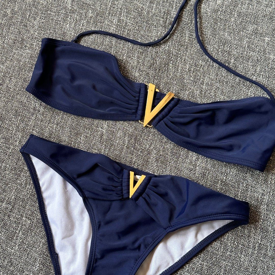 XS-S) Navy Blue Bikini, Women's Fashion, Swimwear, Bikinis & Swimsuits Carousell