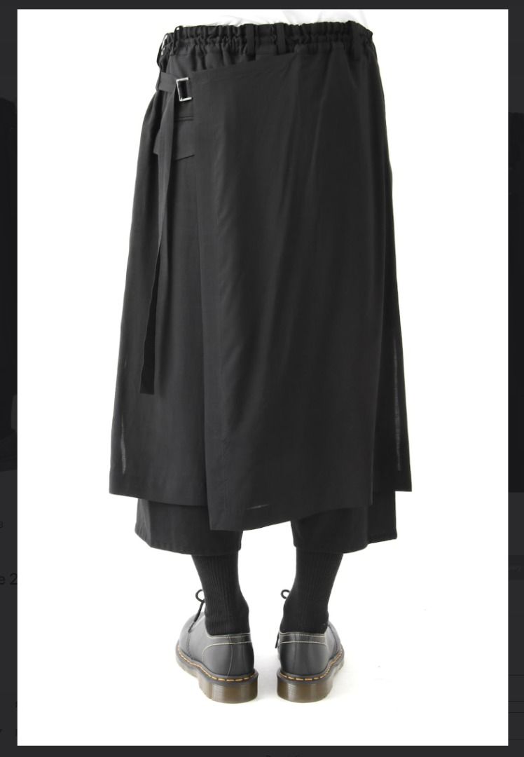 Yohji Yamamoto/Ground Y Wrap Pants Type 2 Rayon, Men's Fashion