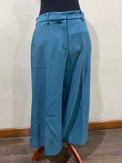 Zara Basic cerulean blue wide pants