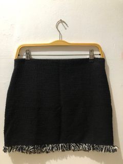 Zara, Black Tweed Short Skirt