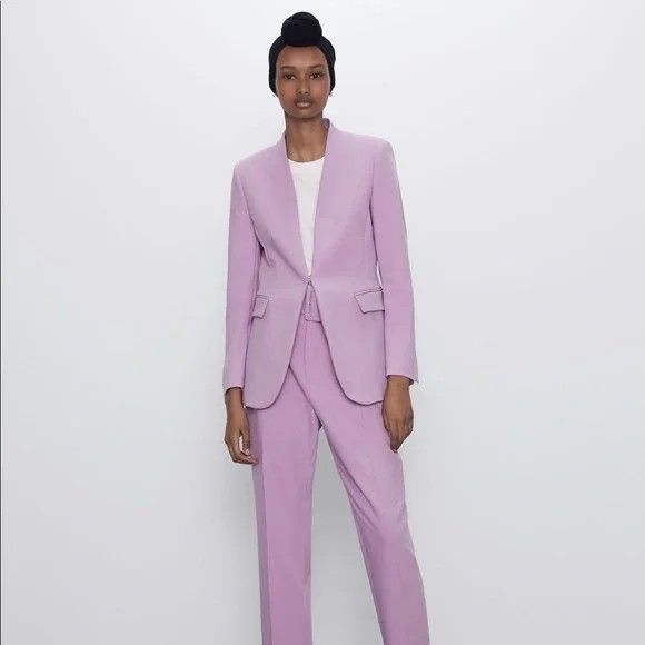 Zara store purple blazer