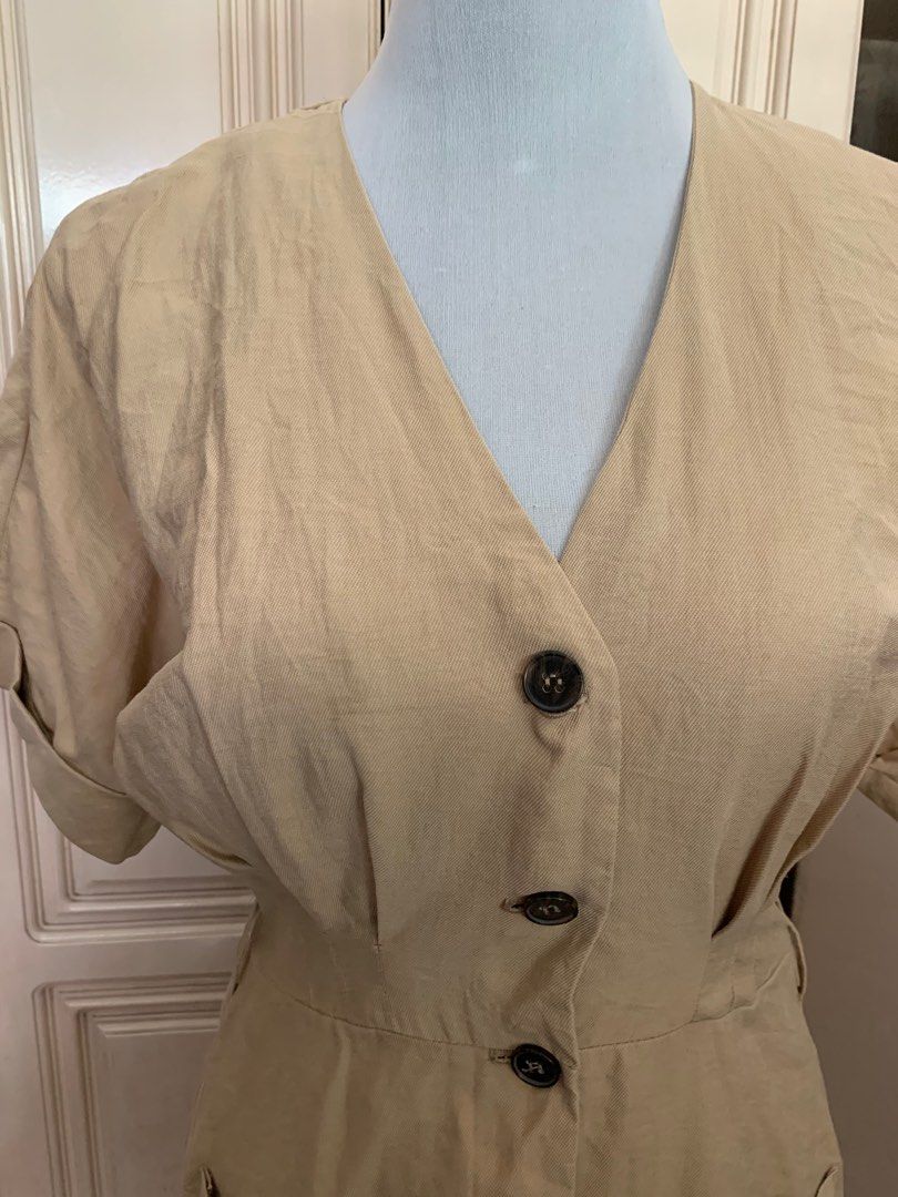 Zara Mustard Dress on Carousell