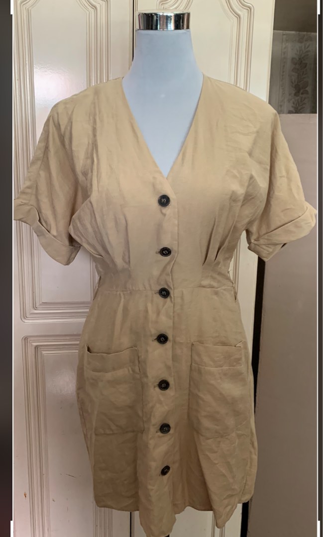 Zara Mustard Dress on Carousell