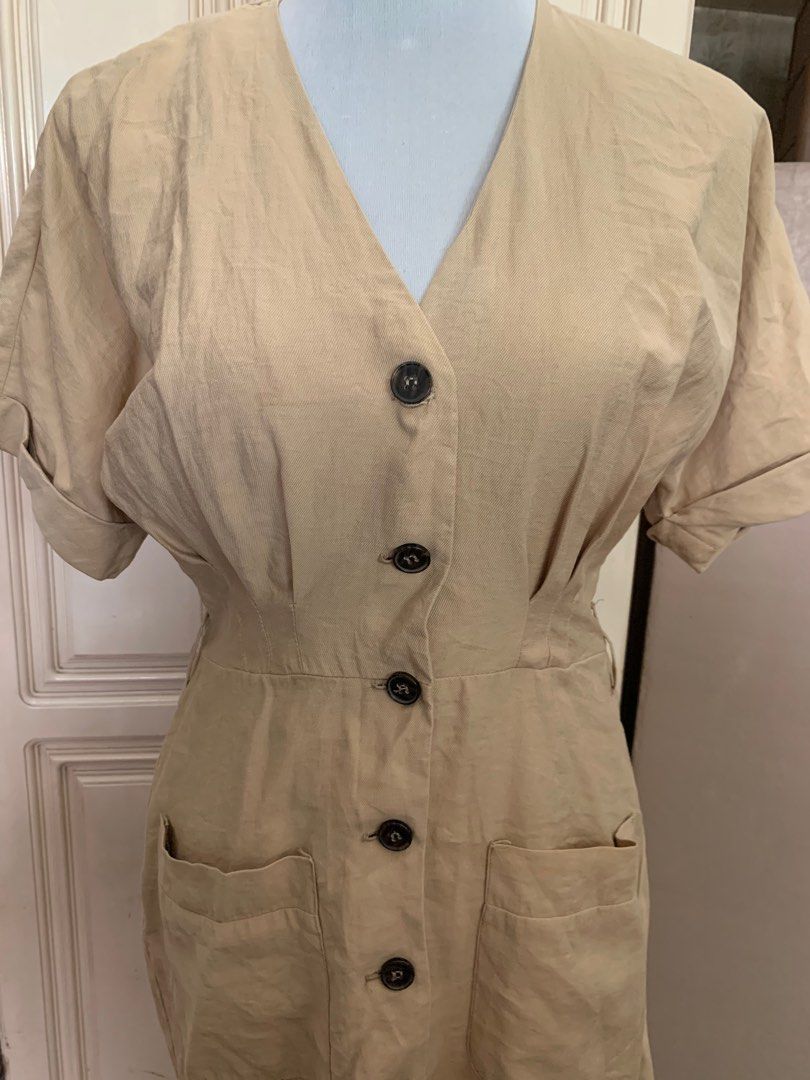 Zara Mustard Dress on Carousell