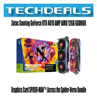 Zotac Gaming GeForce RTX 4070 AMP AIRO 12GB GDDR6X Graphics Card SPIDER-MAN™: Across the Spider-Verse Bundle