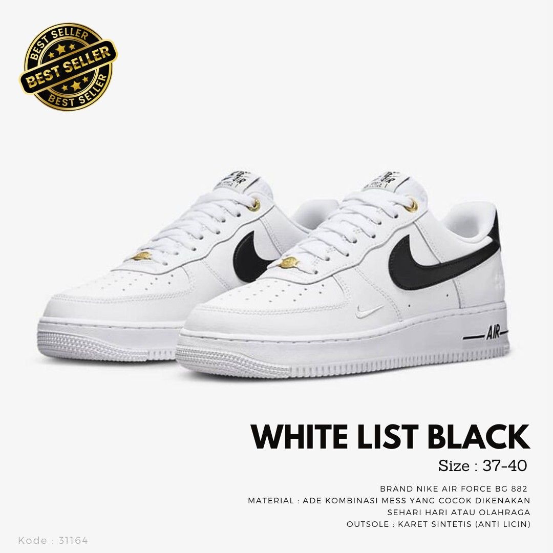 Nike Air Force 1 Low LV8 Utility White Black Shoes GS AR1708-100