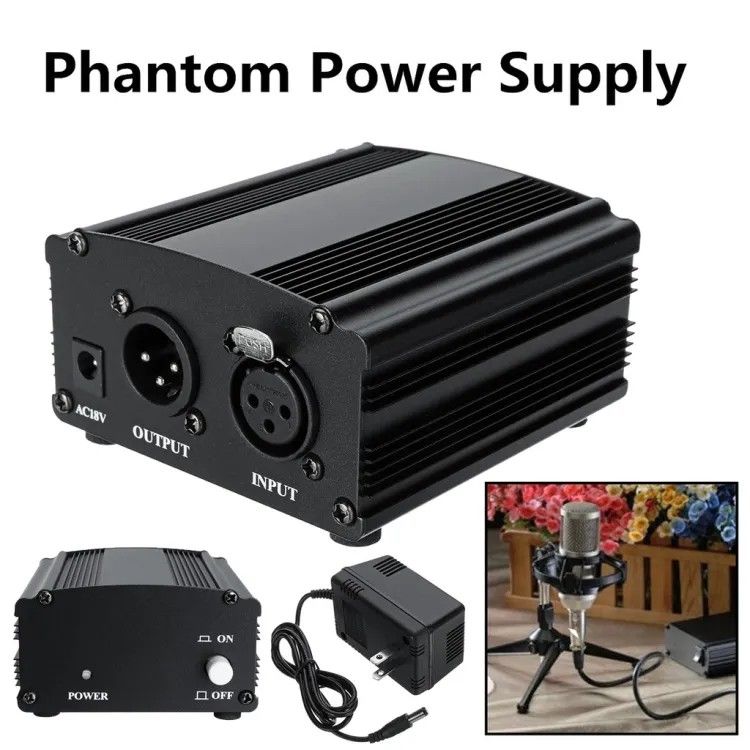 48V Phantom Power Supply for Condenser Microphone, Audio, Other Audio