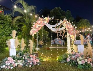浪漫佈置🌹婚禮/求婚/舞台/派對 玫瑰金訂製木板You+Me背板佈置