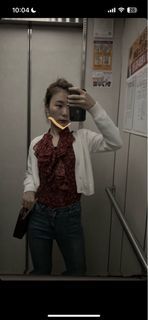 實穿 小碎花透膚襯衫