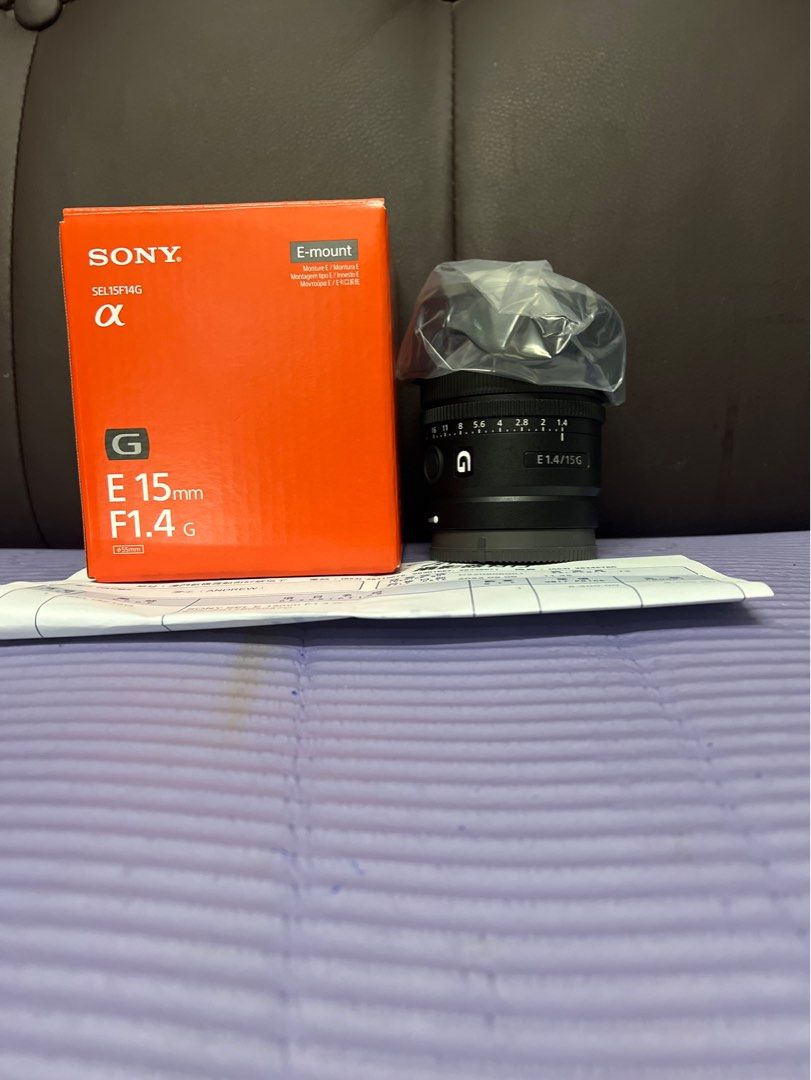 完美無瑕全套有盒有保用（2023-9）Sony E 15 15mm F1.4 G, 攝影器材