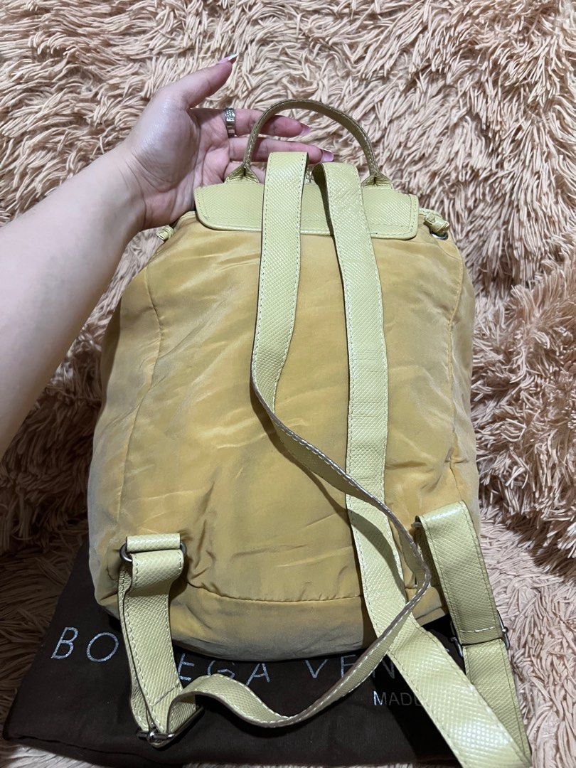 💯 Authentic Bottega Veneta Small Nylon Backpack (Category: Luxury Bags & Wallets) located in Paranaque City. Submitted by authentic_mj (Listing ID 1229951780, Image 3). Description: 💯 Authentic Bottega Veneta Small Nylon Backpack Preloved Authentic from Japan w/ original tag intact w/ original dustbag Issue: sticky material .