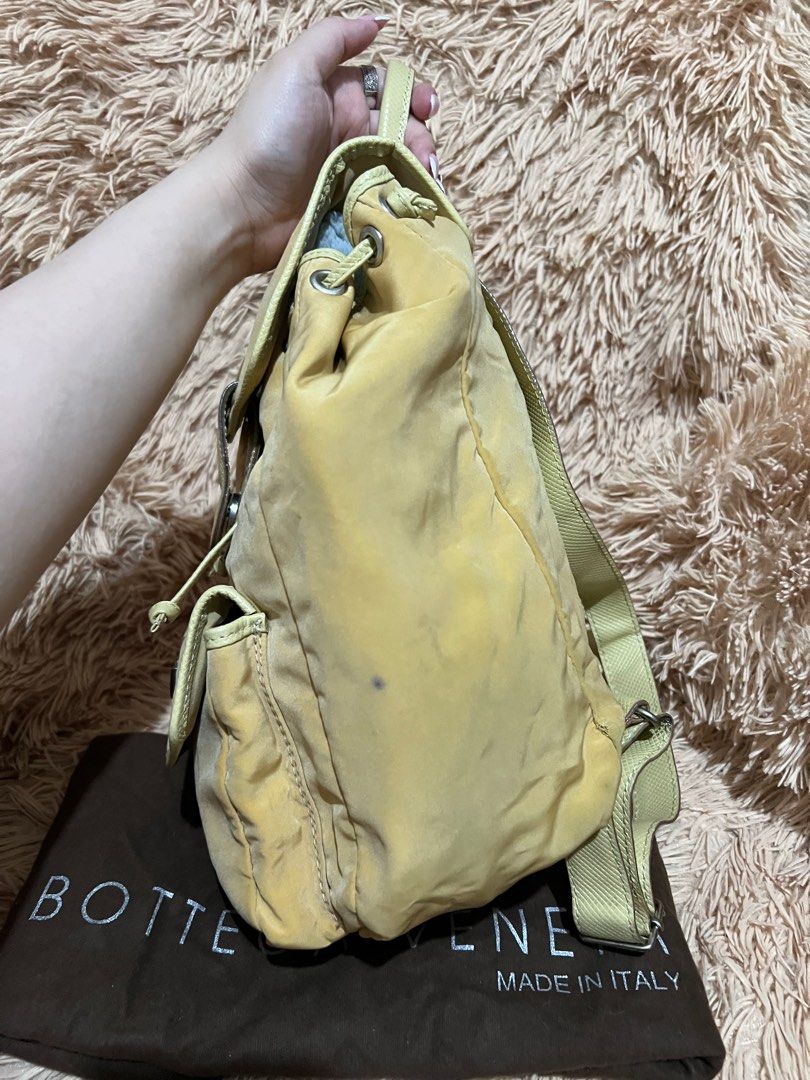 💯 Authentic Bottega Veneta Small Nylon Backpack (Category: Luxury Bags & Wallets) located in Paranaque City. Submitted by authentic_mj (Listing ID 1229951780, Image 2). Description: 💯 Authentic Bottega Veneta Small Nylon Backpack Preloved Authentic from Japan w/ original tag intact w/ original dustbag Issue: sticky material .