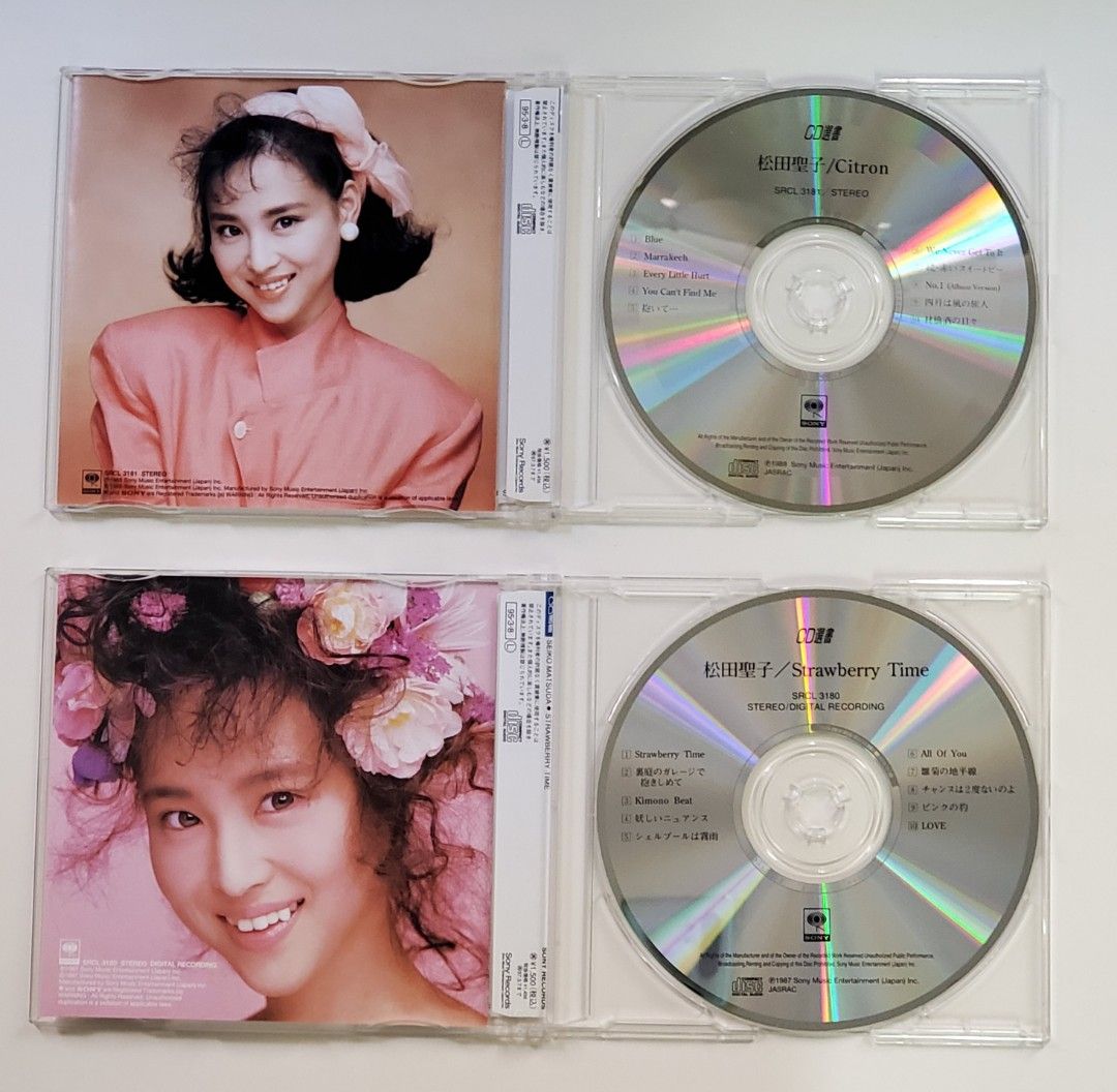 松田聖子CD選書Citron/Strawberry Time 每隻$80, 興趣及遊戲, 音樂