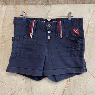 深藍色排鈕扣高腰短褲 navy dark blue button up high rise shorts64191868958978110