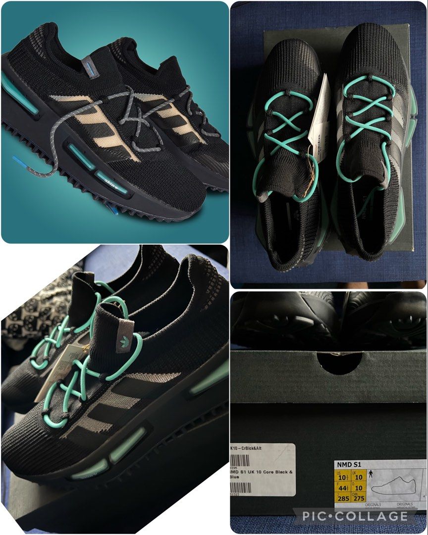 Adidas diamond shoes black and blue clearance