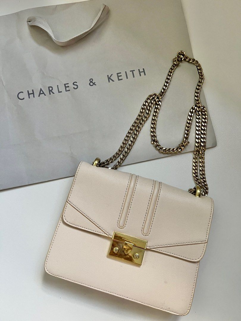 Charles & keith white bag hot sale