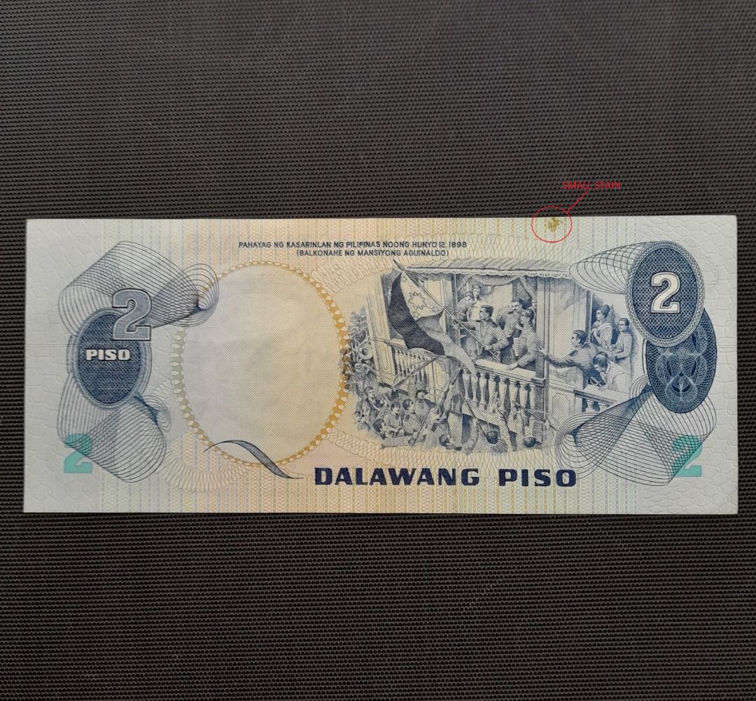 Banknote: Two 2-Piso Banknote "Ang Bagong Lipunan Series (ABL)"- Sig. Ferdinand Marcos & Jaime C. Laya - CRISP CONDITION