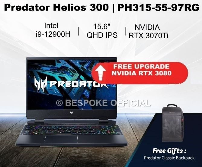 Best Bundle Deal | Predator Helios 300 PH315-55-97RG 15.6