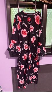 Black floral dress