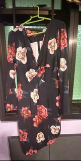Black floral dress