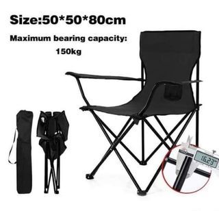 :BLACK FOLDABLE CAMPING CHAIR