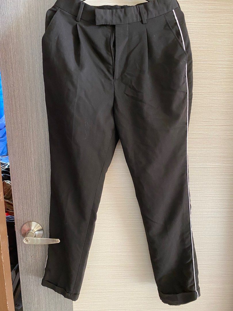 Mens dress pants hotsell with side stripe
