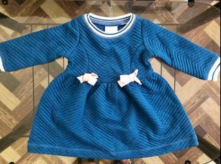 Blue Long Sleeve Dress