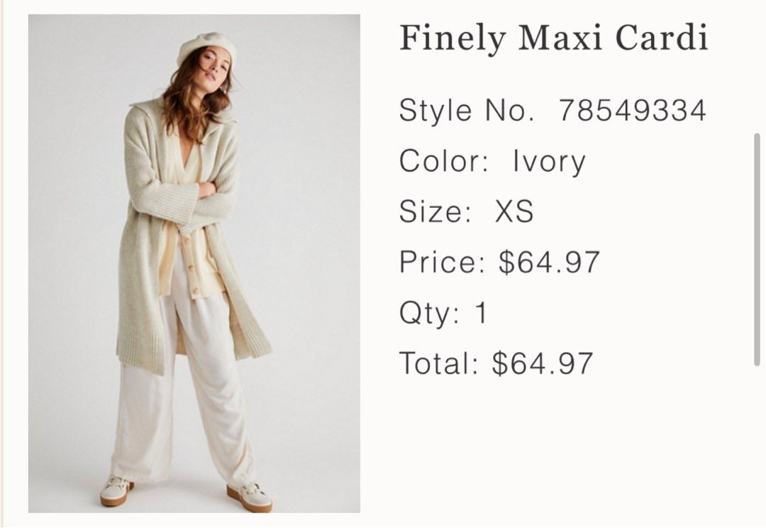 Free people long cardigan sale