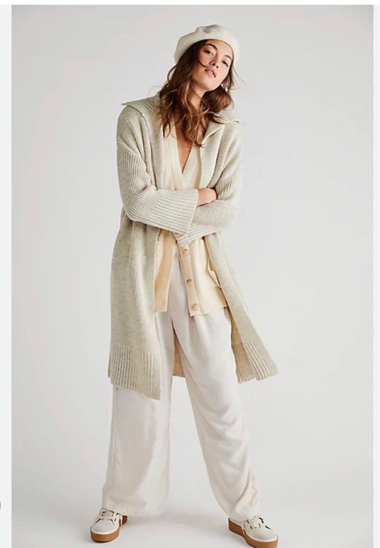 BNWT FREE PEOPLE Finely Knitted Maxi Cardigan