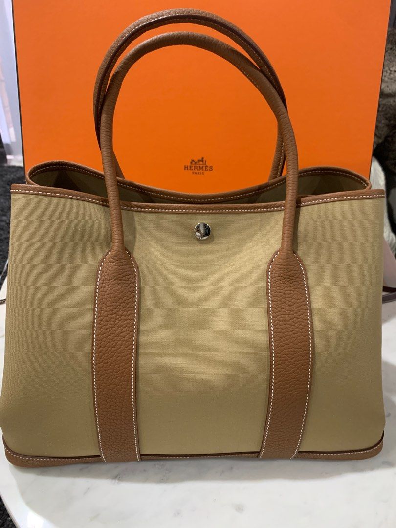 Hermes, Bags, Authentic Herms Garden Party 36 Bag In Gold 375