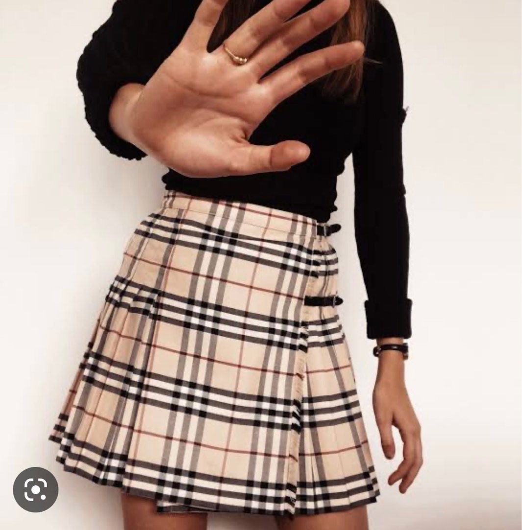 Women's burberry plaid skirt sale