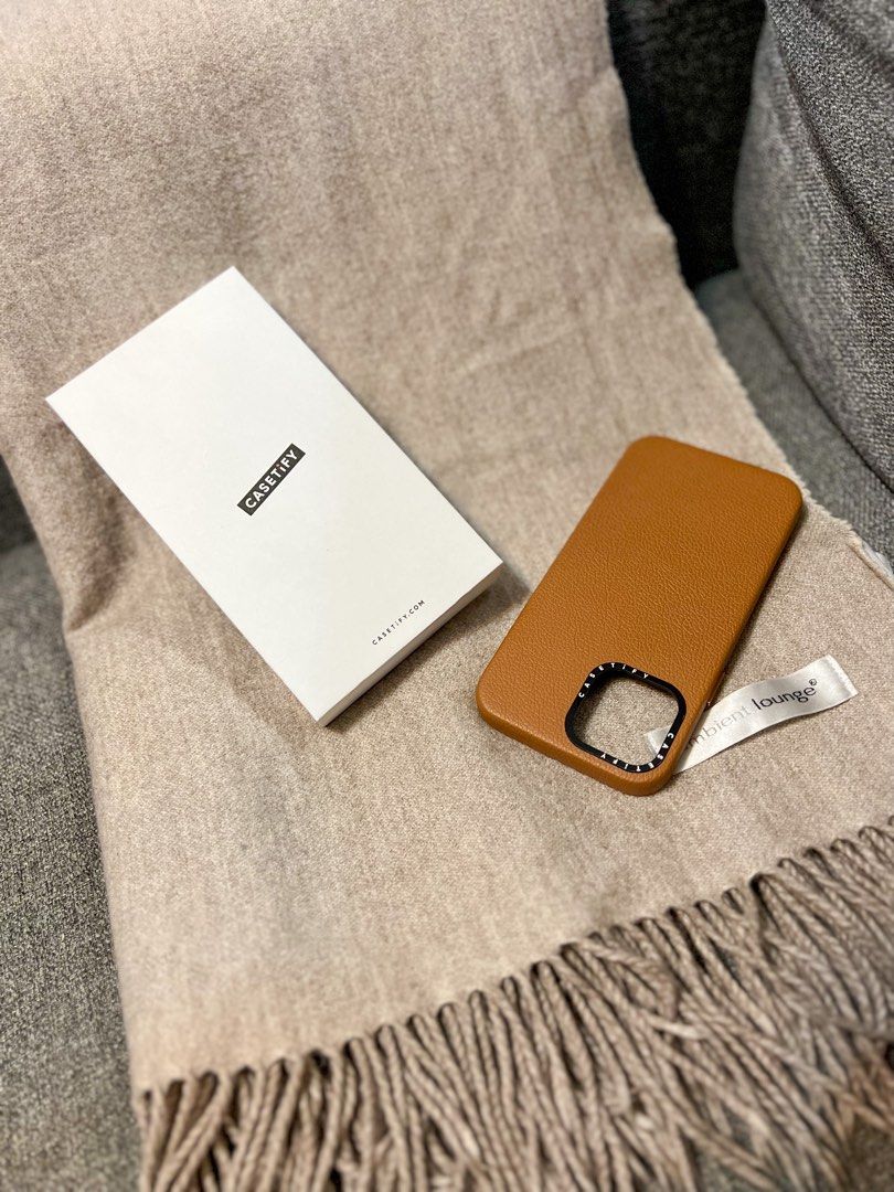 Casetify Leather case for iPhone 13 Pro Max (Magsafe), Mobile Phones