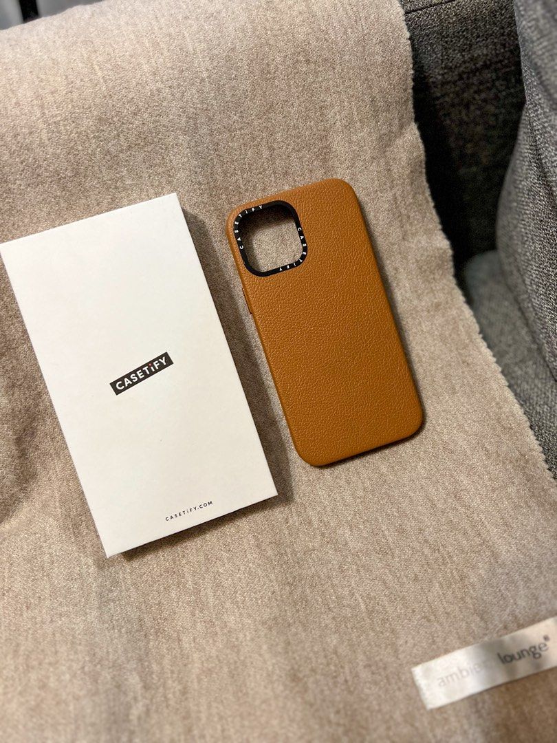 Casetify Leather case for iPhone 13 Pro Max (Magsafe), Mobile Phones