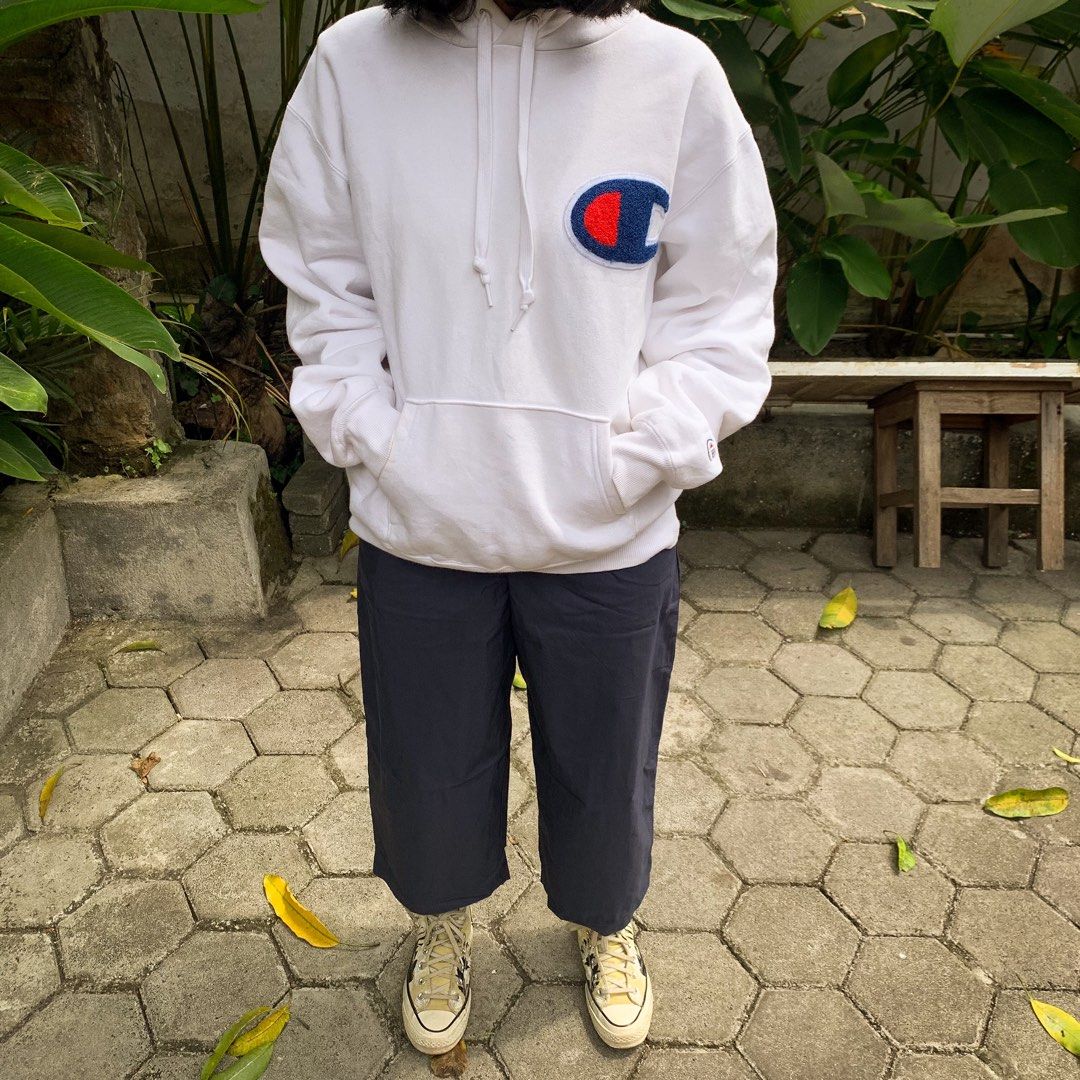 Hoodie champion big logo discount
