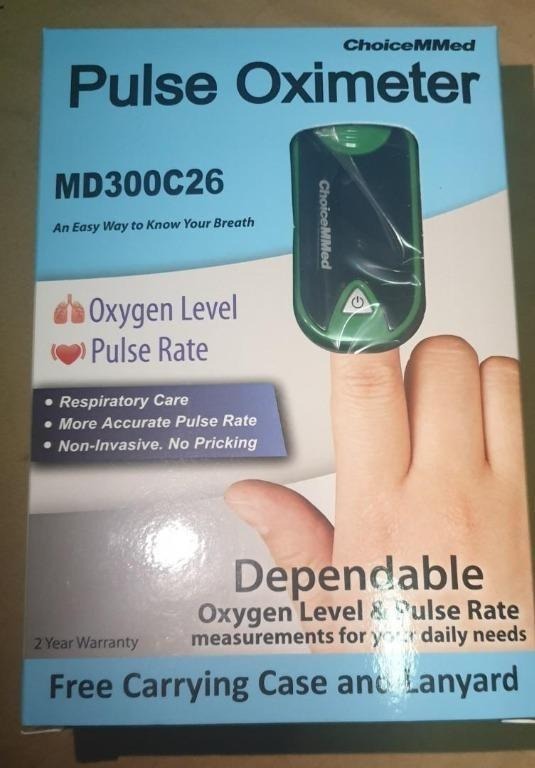 CHOICEMMED Pulse Oximeter MD300C26, Health & Nutrition, Health Monitors