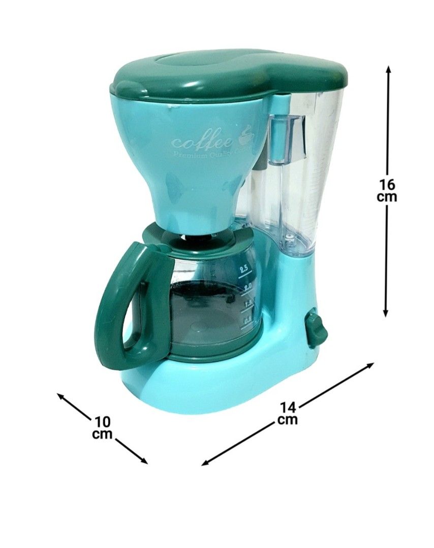 MISCO TOYS BATTERY OPERATED HOME APPLIANCES COFFEE MAKER POT Green Pretend  Play 