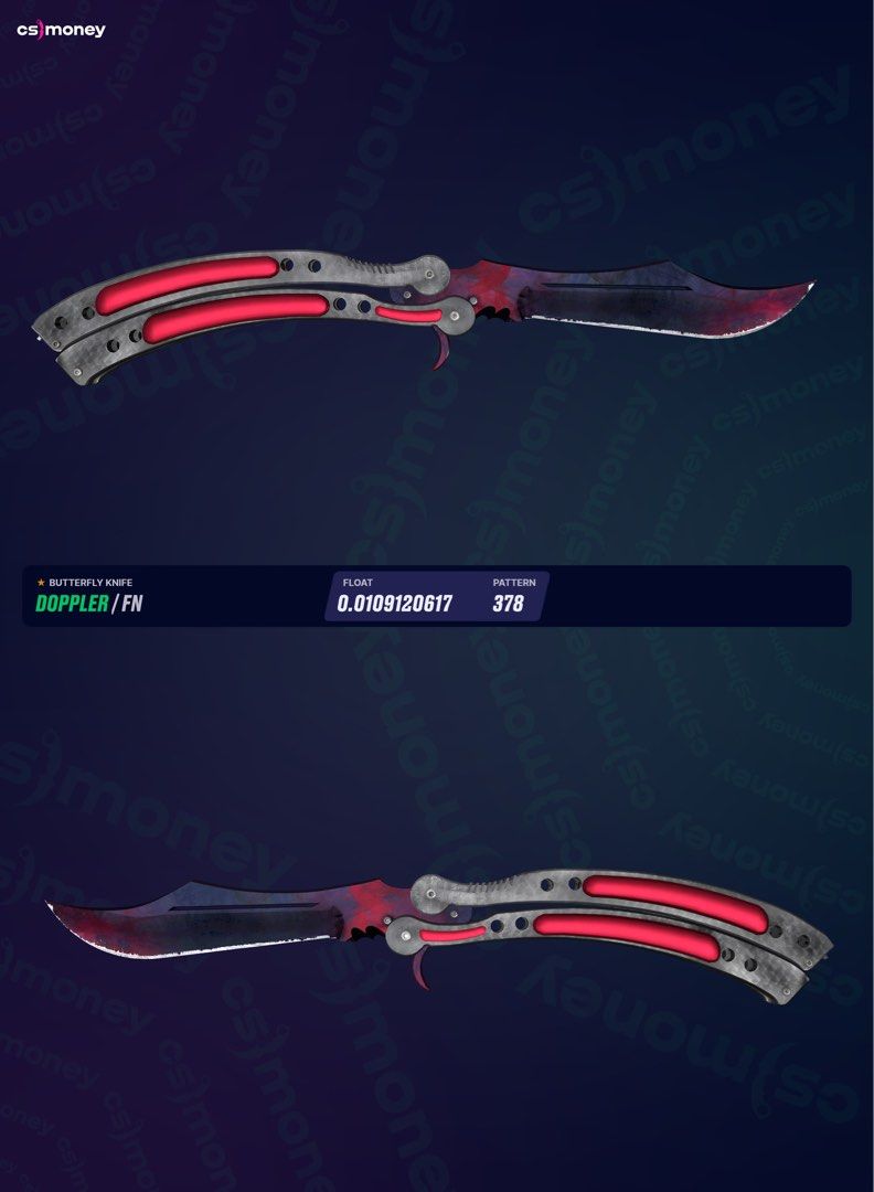 CSGO Butterfly knife doppler phase 1 FN, Video Gaming, Gaming