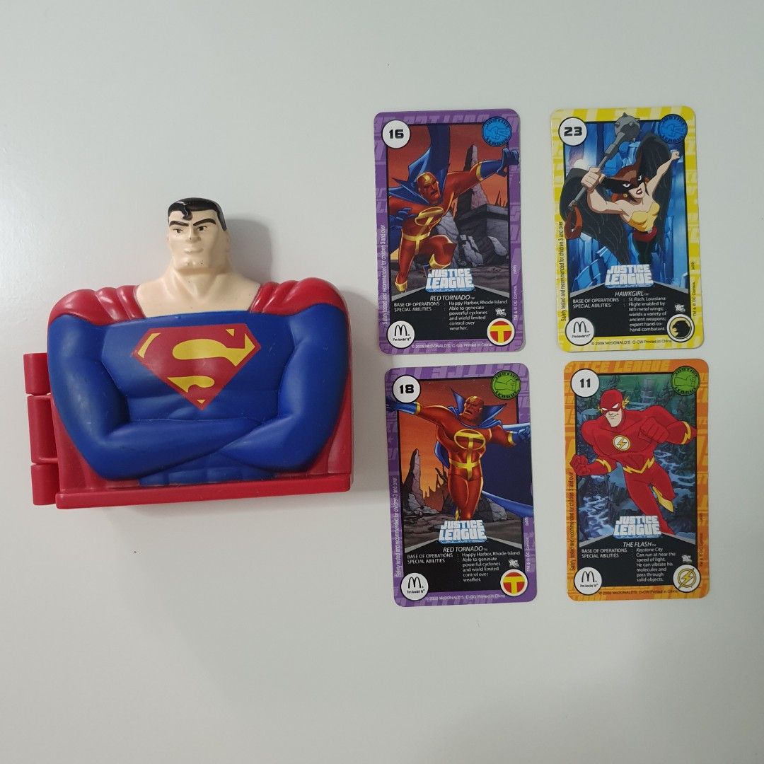 DC Hero Justice League Superman Batman Mcdonalds Happy Meal Toy ...