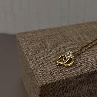 Dior ​ CD水鑽金項鍊 三鑽復古項鍊 ​ 迪奧
