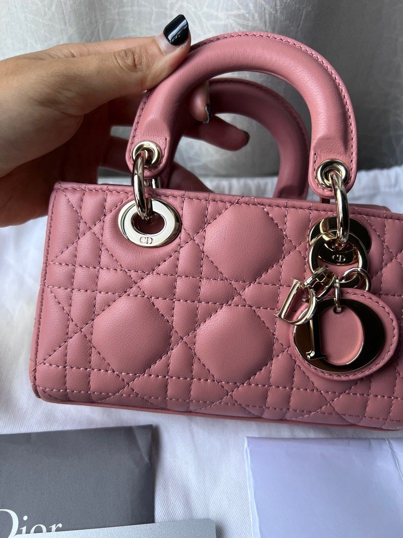 Lady Dior Micro Bag Ethereal Pink Cannage Lambskin