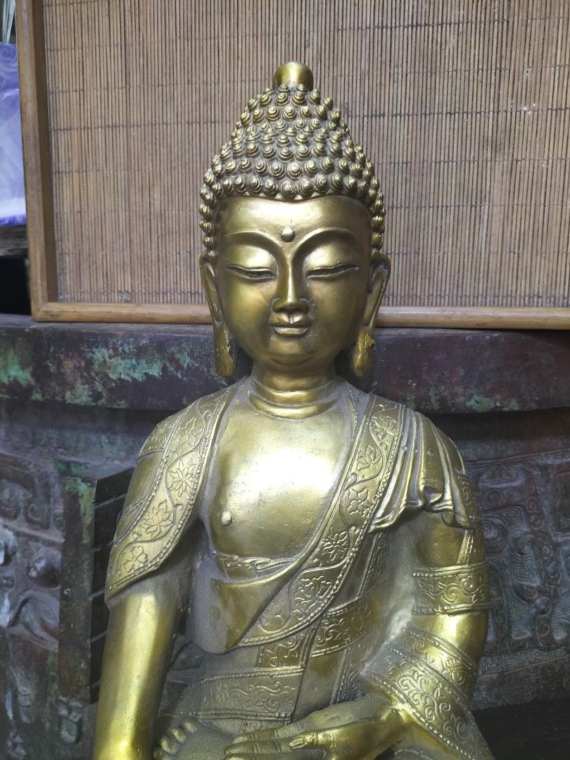 DMVS Sitting Buddha Brass Statue on Carousell