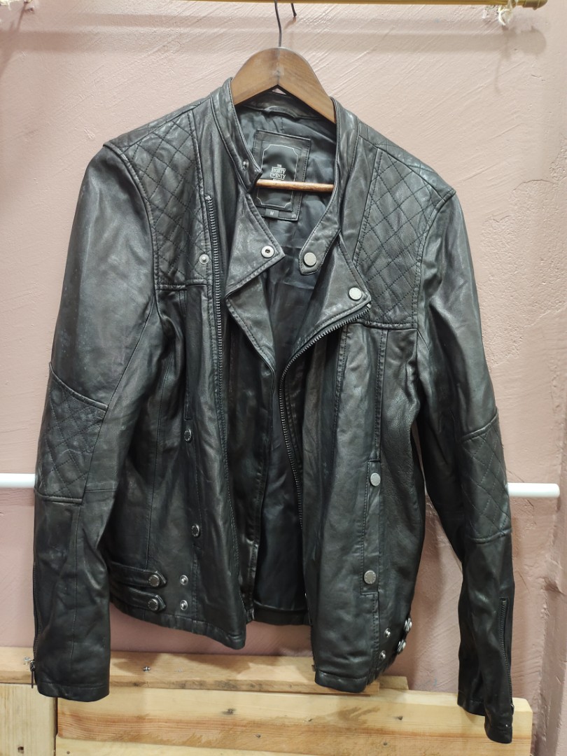 Eighty twenty mens leather jacket on Carousell