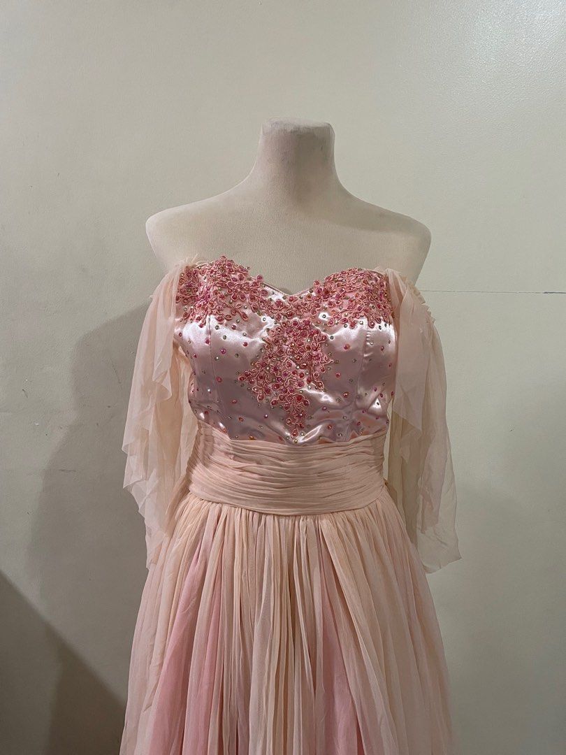 Fairy Gown (Category: Evening dresses & gowns) located in Caloocan City. Submitted by declutter_goods_for_less (Listing ID 1229861237, Image 2). Description: 🧚‍♀️May fit S-L 10/10 Condition 🧚‍♀️Worn once for JS prom 🧚‍♀️Peach Color 🧚‍♀️Message me for more photos and information 🧚‍♀️Shipping Fee will be shouldered by the buyer .