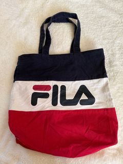 Fila tote bag (preloved) tricolor (red blue white)