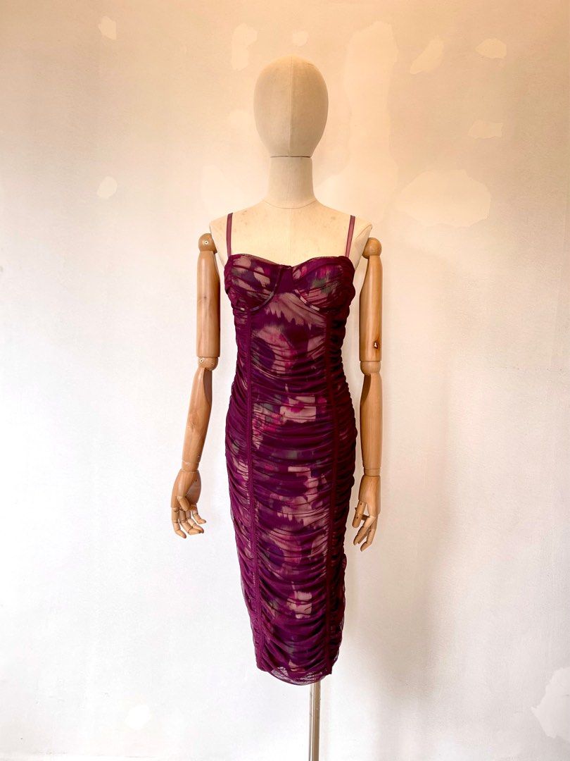 Forever 21 Floral Mesh Dress with Gloves, Women's Fashion, Dresses & Sets,  Dresses on Carousell