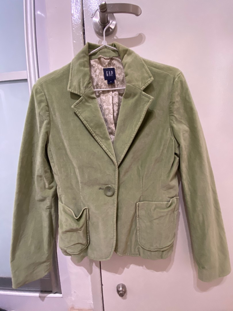 Gap velvet blazer sale