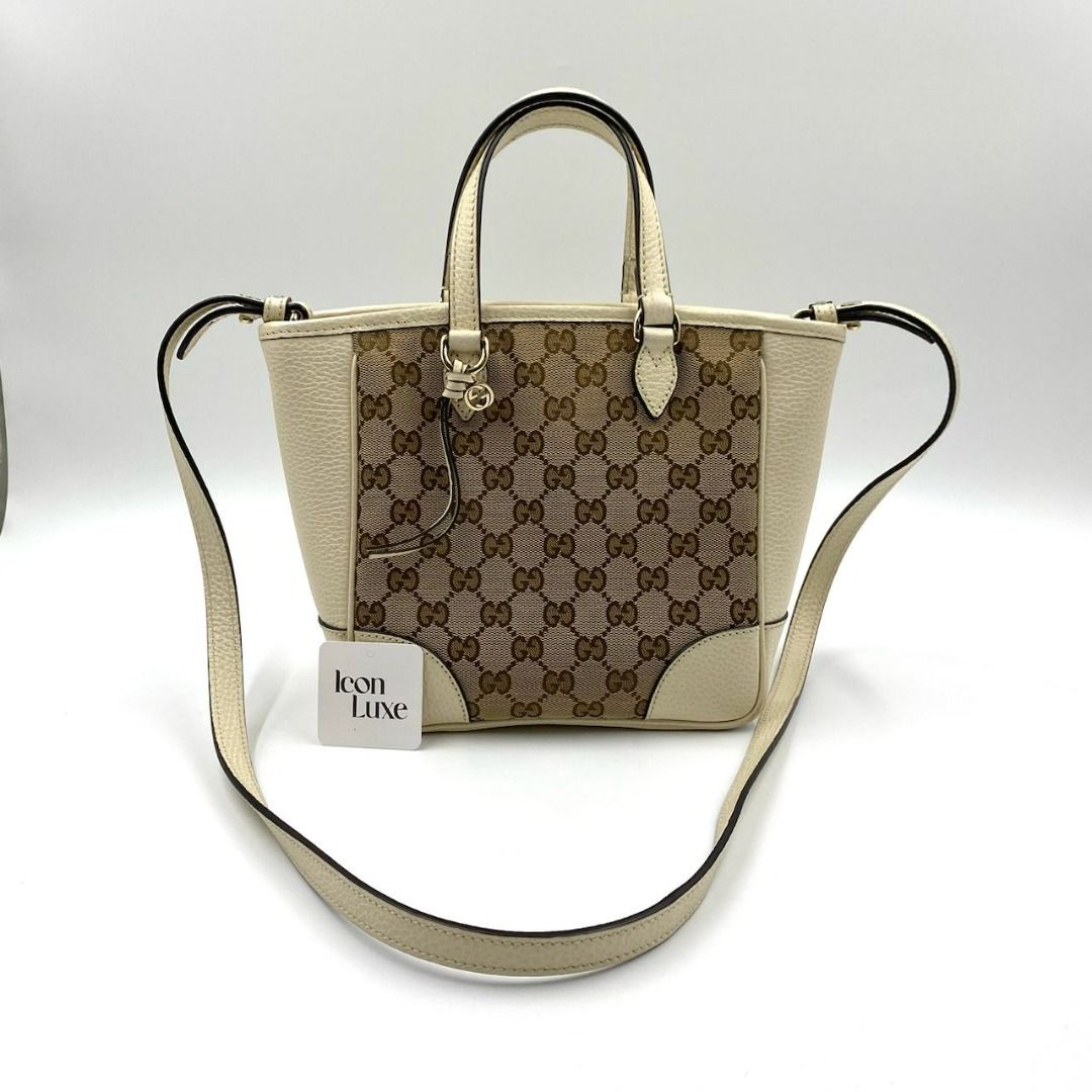 Gucci Bree GG Canvas Tote Leather Bag Luxury Bags Wallets on
