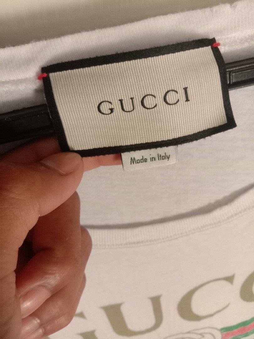 GUCCI CAT LOGO EMBROIDERED, Women's Fashion, Tops, Shirts on Carousell