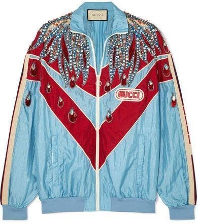 GUCCI CRYSTAL Embellished track jacket